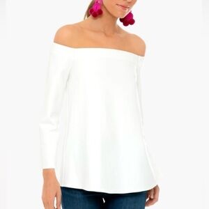 Tuckernuck Miranda White Off Shoulder Blouse